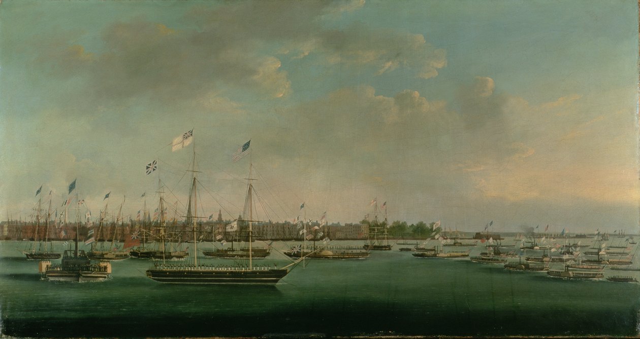 Erie Canal Celebration, New York, 1825 af Anthony Imbert