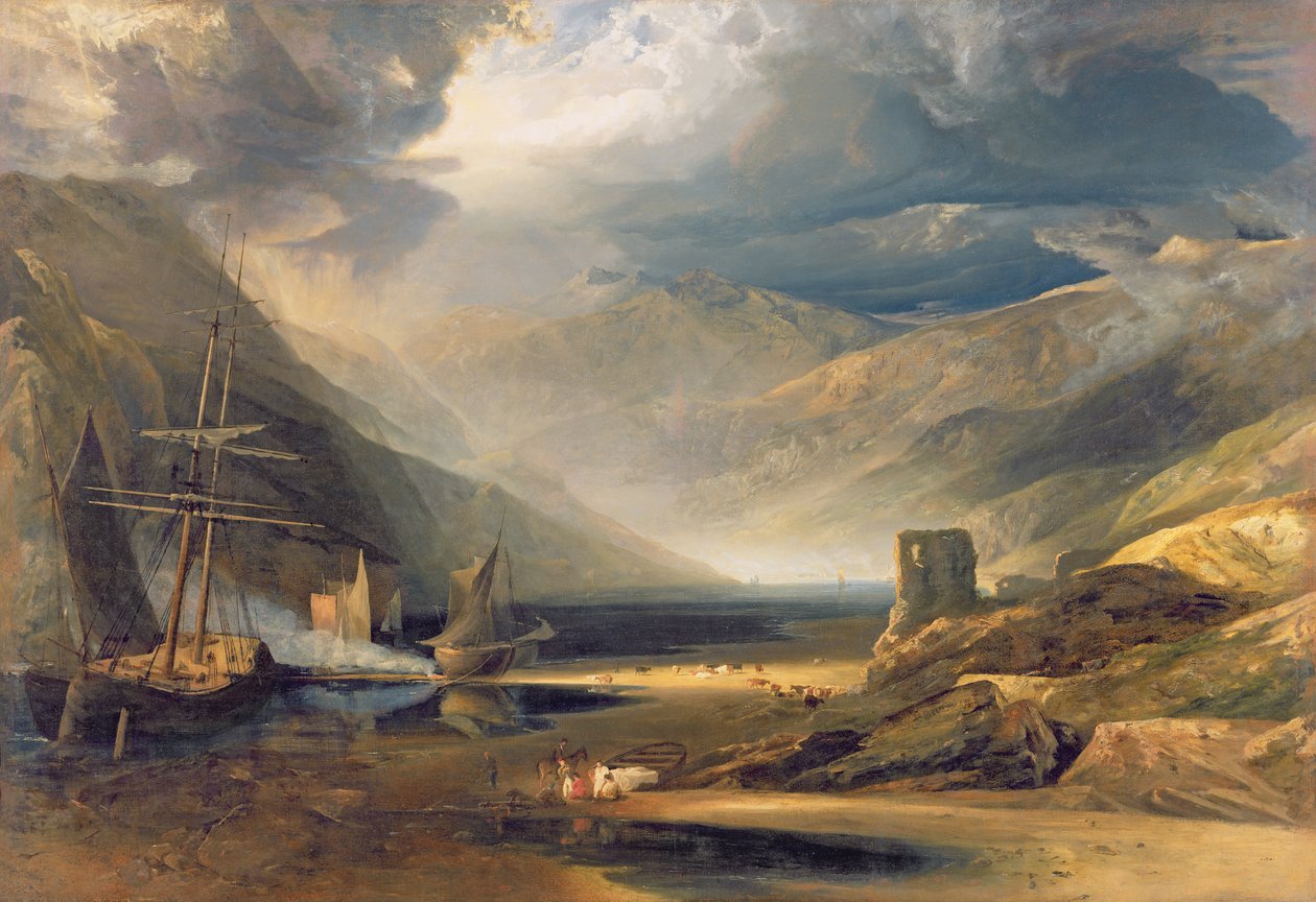 En storm passerer på Merionethshires kyst, 1818 af Anthony Vandyke Copley Fielding