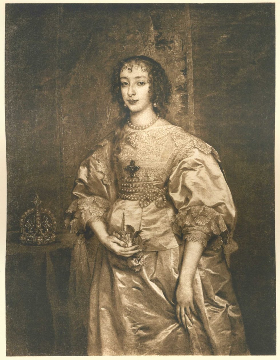 Henriette Maria af Frankrig (1609–1668), hustru til Karl I af England af Anthony van Dyck