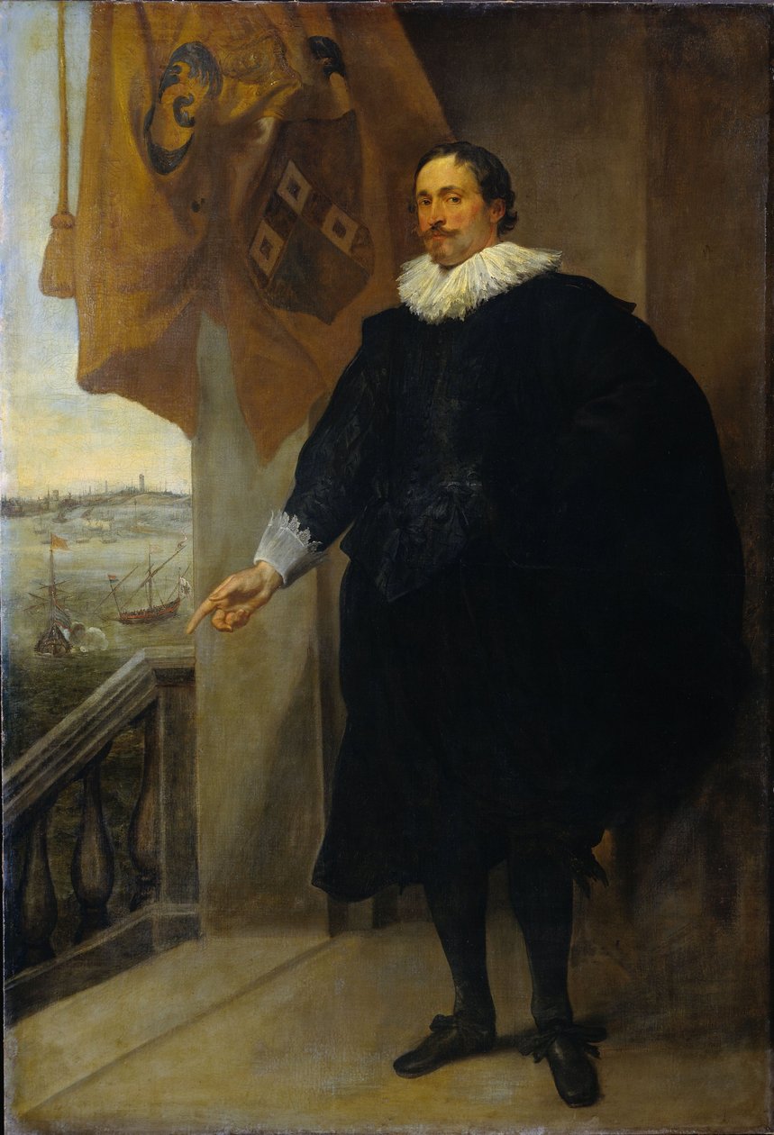 Portræt af Nicolaes van der Borght. Købmand i Antwerpen af Anthony van Dyck