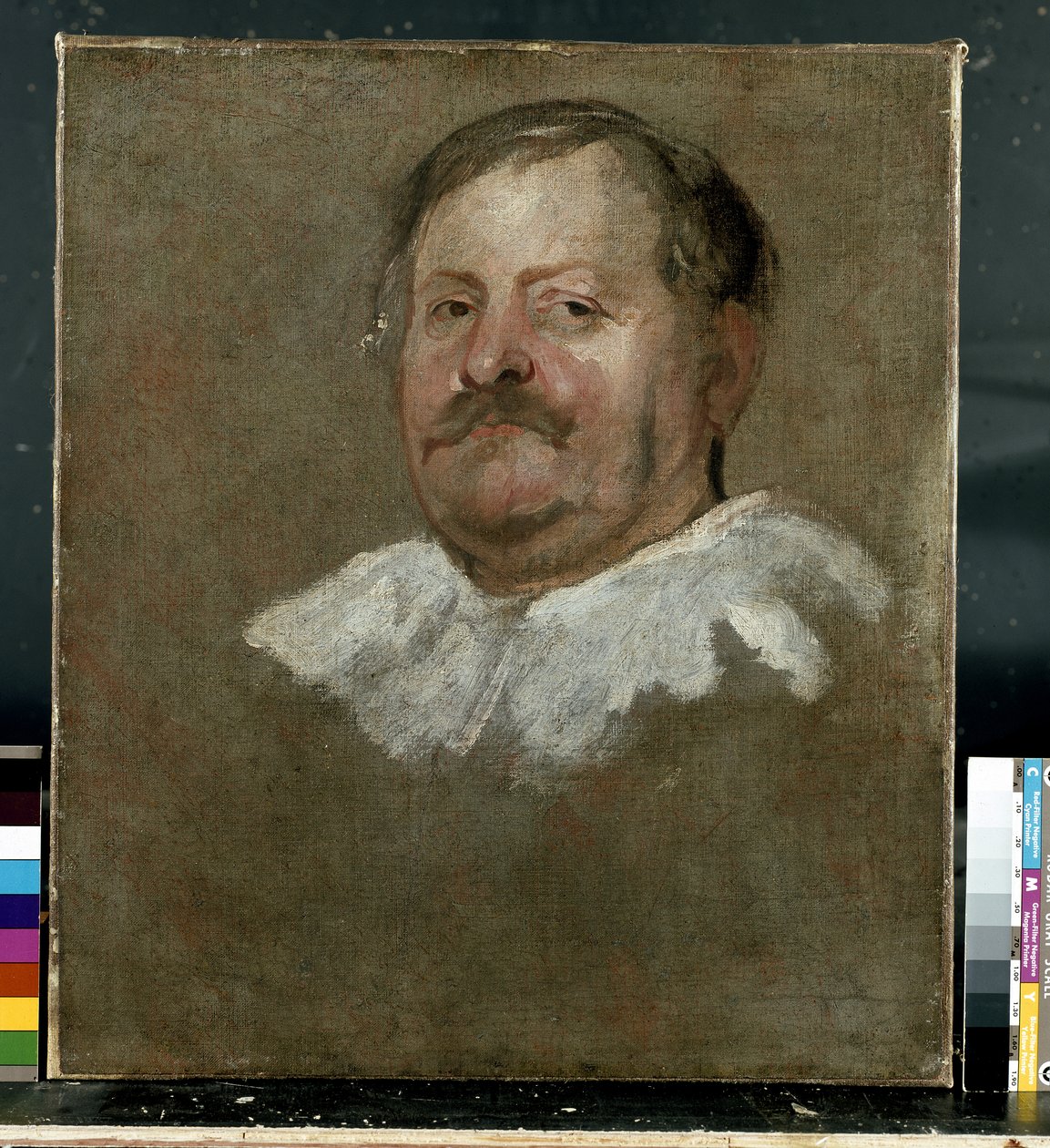 Portræt af en mand i en faldende krave af Anthony van Dyck