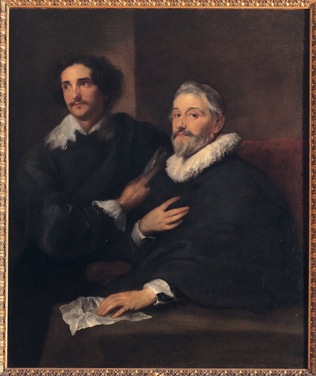 Portræt af graverne Pieter de Jode den ældre og Pieter de Jode den yngre af Anthony van Dyck