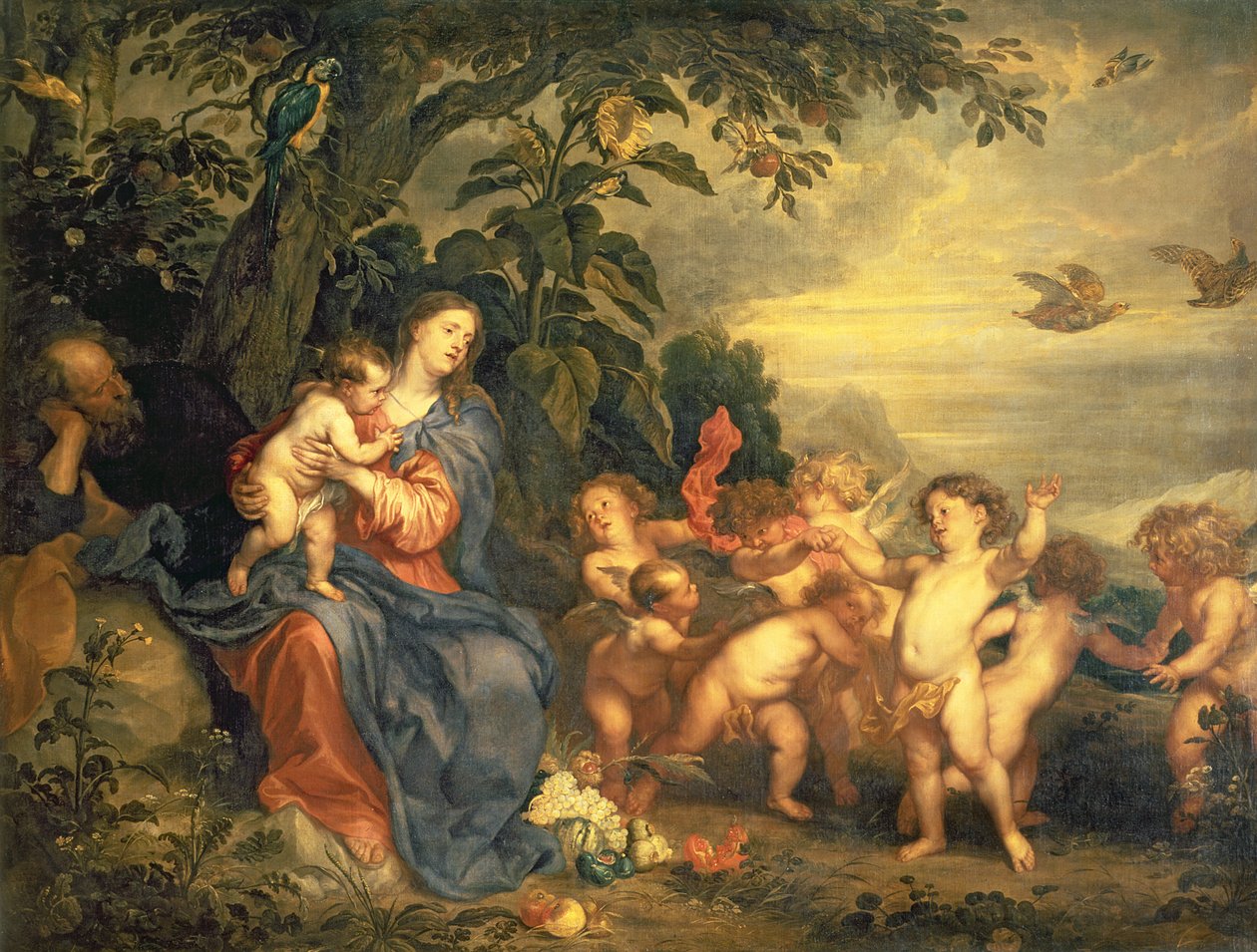 The Rest on the Flight into Egypt (Jomfru med Agerhøns) begyndelsen af 1630
