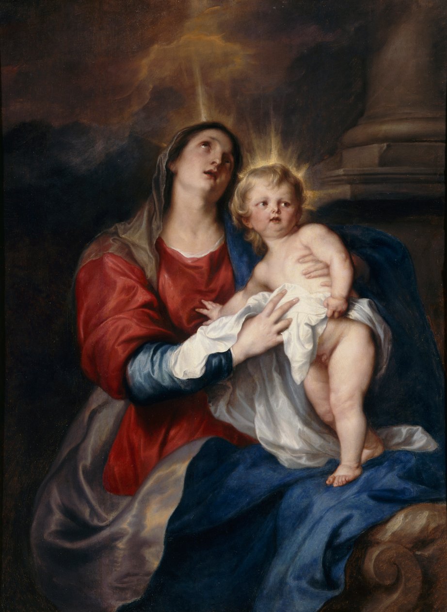 Jomfruen og barnet, 1628 af Anthony van Dyck
