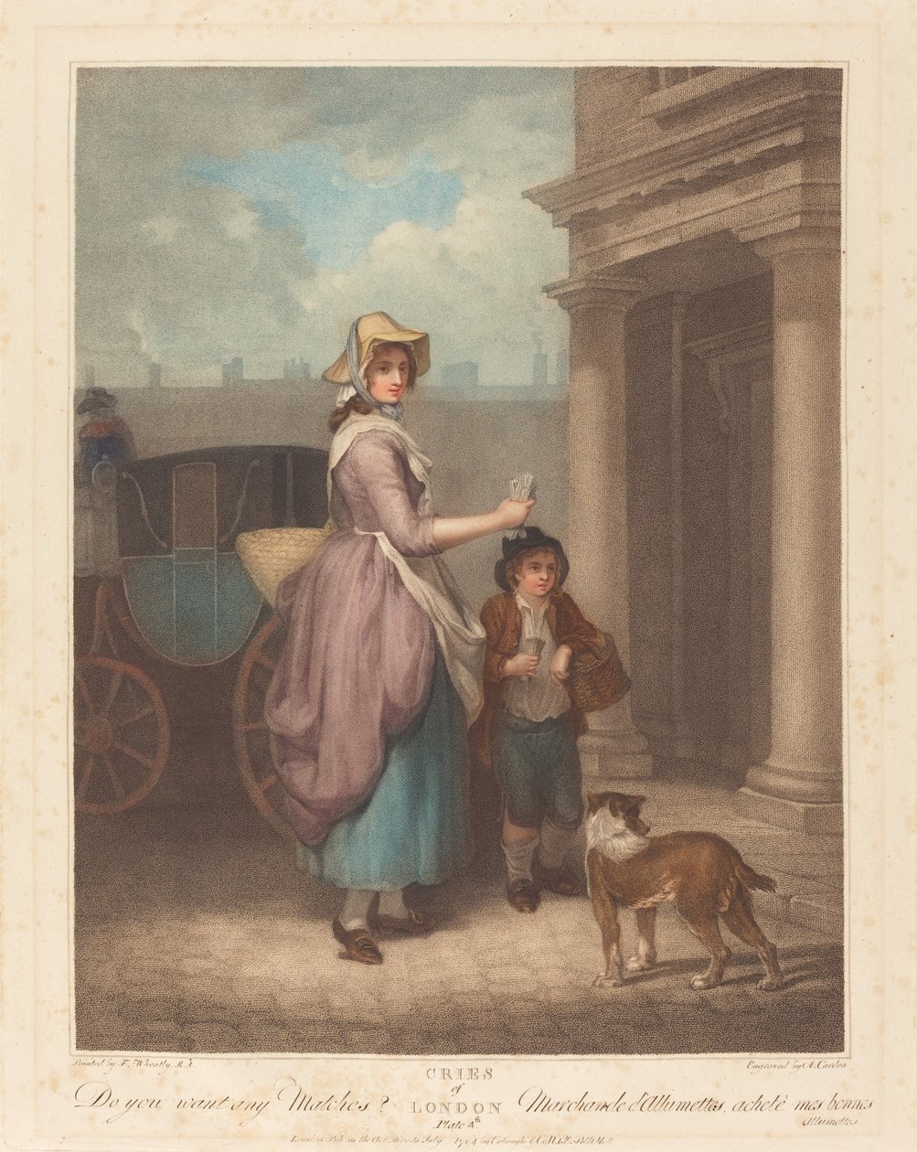 Vil du have nogen kampe? af Anthony Cardon after Francis Wheatley