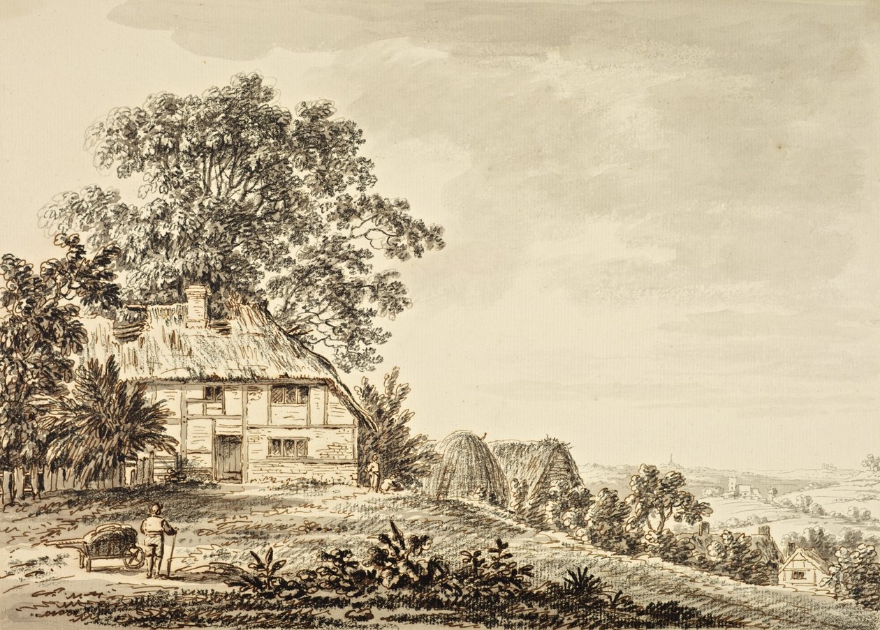 Country Scene (blæk på papir) af Anthony Devis