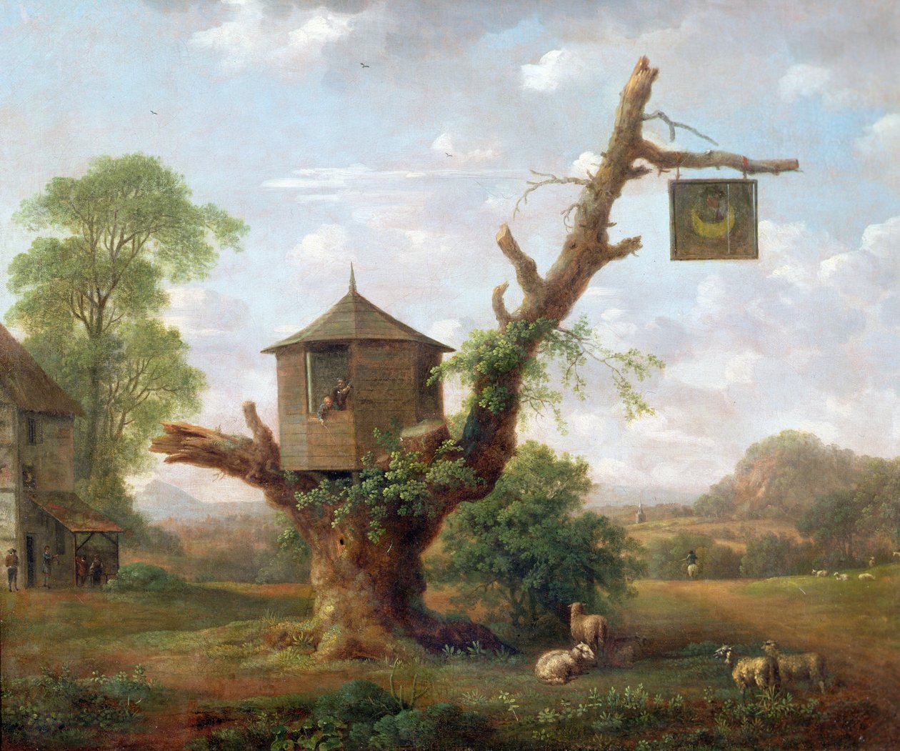 Manden i Månen Kro, ca. 1770 af Anthony Devis