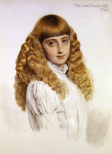 Portræt af Violet Louisa Ponsonby af Anthony Frederick Augustus Sandys