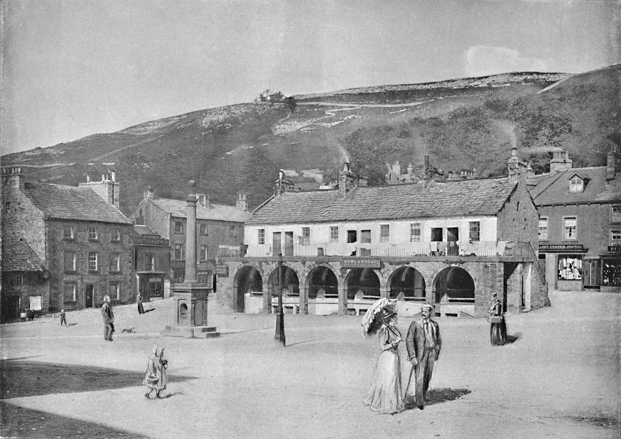 Old Shambles and Market Place, Settle, c1896 af Anthony Horner