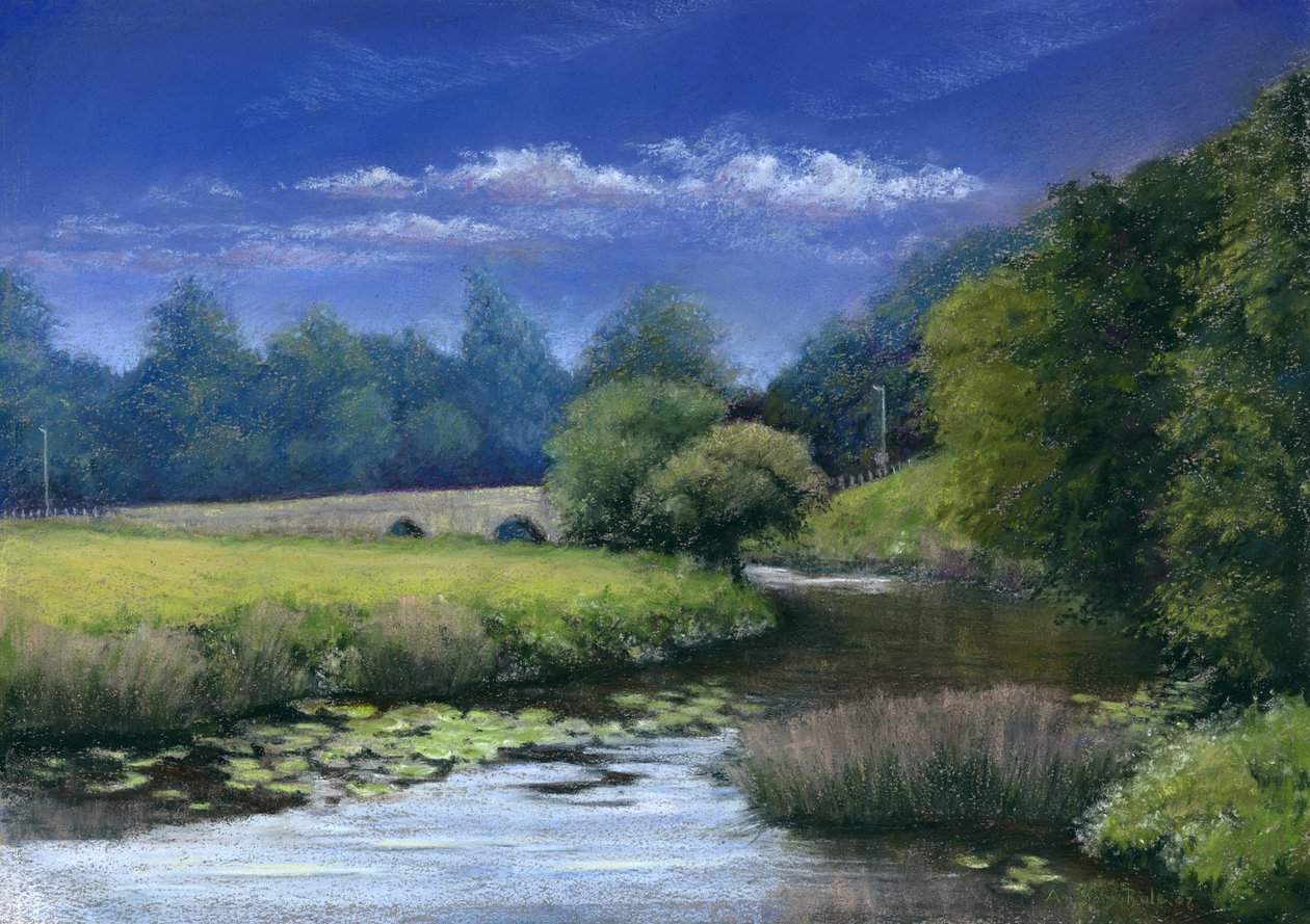 Quiet Flows the Stour, 2006 (pastel på papir) af Anthony Rule