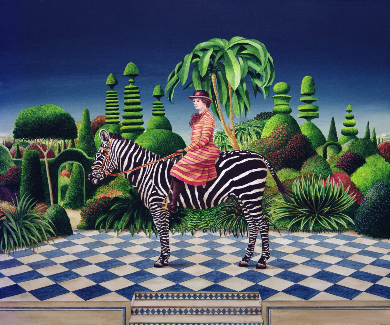 Dame på en zebra af Anthony Southcombe
