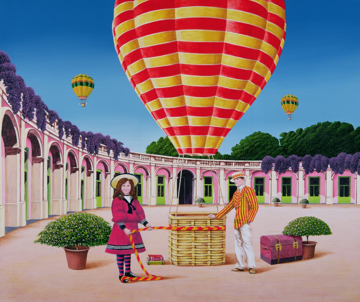 The Balloonist, 1986 (akryl om bord) af Anthony Southcombe