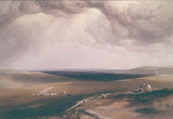 På South Downs af Anthony Vandyke Copley Fielding