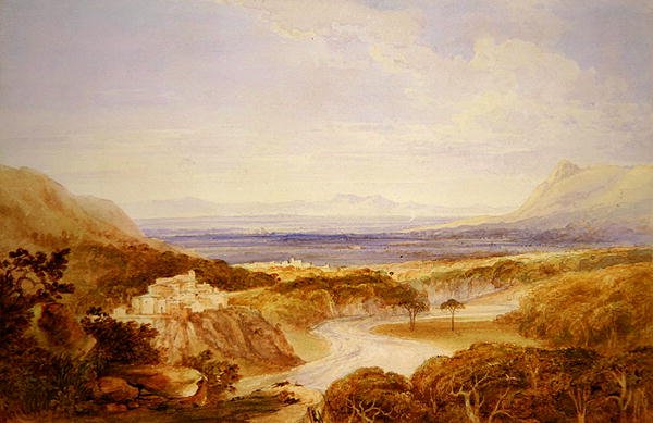 River View (akvarel over blyant på papir) af Anthony Vandyke Copley Fielding