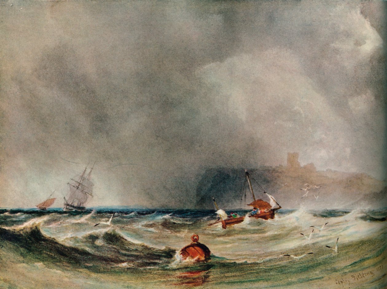 Storm Off Whitby, 1851 af Anthony Vandyke Copley Fielding