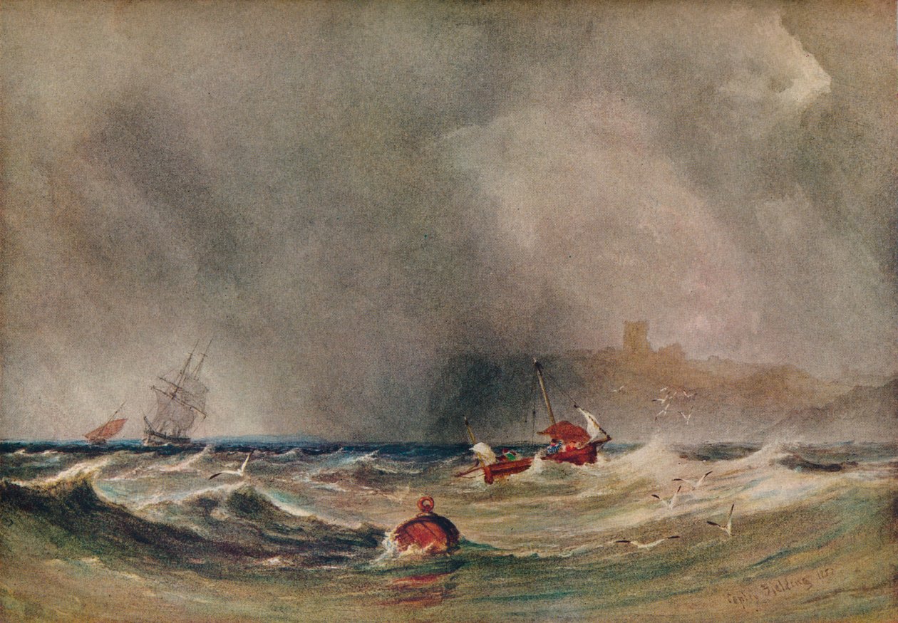 Storm off Whitby, 1851, 1930. af Anthony Vandyke Copley Fielding