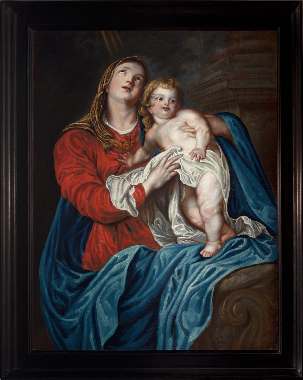 Anonym. Jomfru med barnet. 1700-tallet (?). af Anthony van (after) Dyck