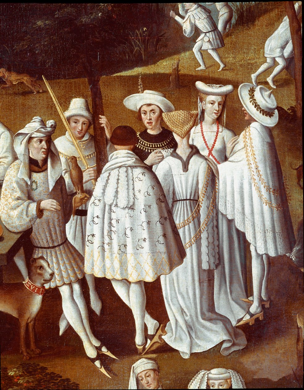 Kærlighedens have ved Filip III den Godes hof, hertugen af Bourgogne, i haven ved slottet Hesdin i 1432 Feter givet i anledning af brylluppet af hans kammerherre Andre de Toulongeon. Detalje. Maleri af Anton Van Dyck (1599-1641) af Anthony van (after) Dyck