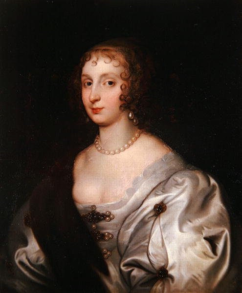 Lady Elizabeth Stuart (olie på lærred) af Anthony van (after) Dyck