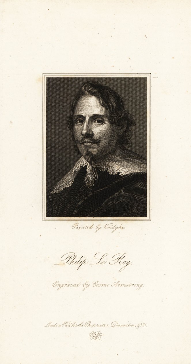 Portræt af baron Philippe Le Roy, flamsk diplomat af Anthony van (after) Dyck