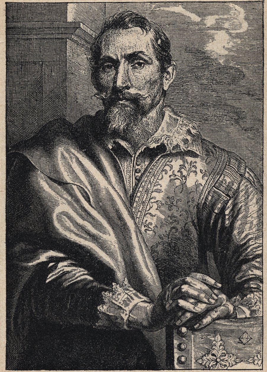 Portræt af Synders (Franciscus Snyders) (Frans Snyders eller Snijders) 1579-1657 af Anthony van Dyck af Anthony van (after) Dyck