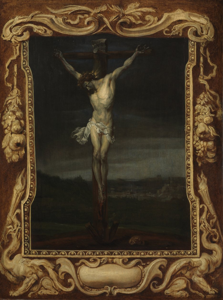 Kristus på korset, ca. 1630-32 (olie på panel) af Anthony van (attr. to) Dyck