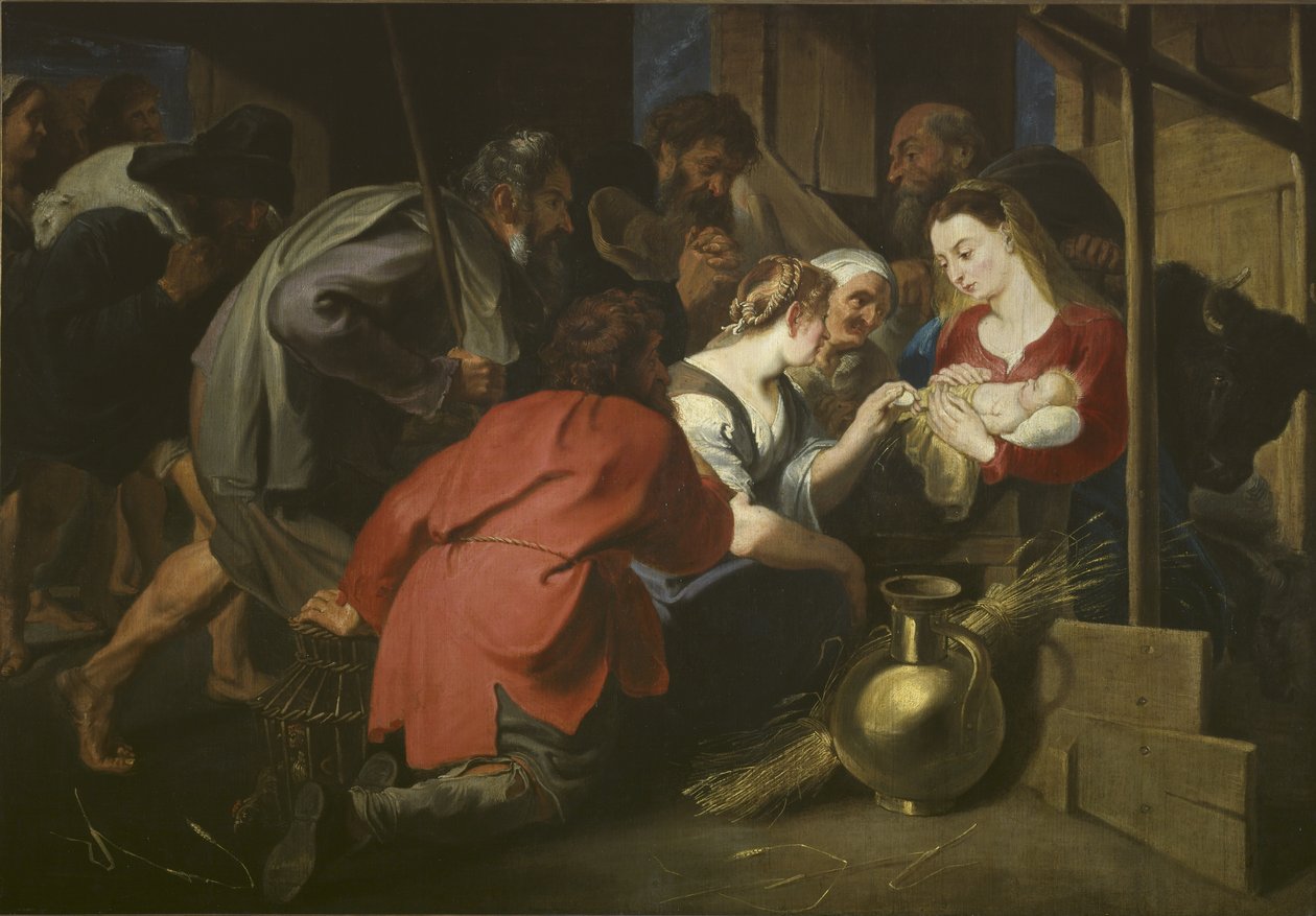 Tilbedelse af hyrderne, efter 1615 (olie på lærred) af Anthony van (follower of) Dyck