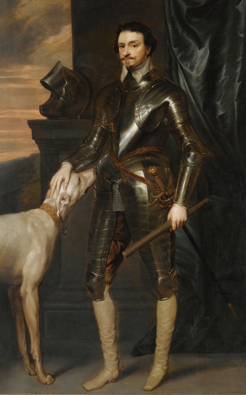""Portræt af Thomas Wentworth af Anthony van (studio of) Dyck