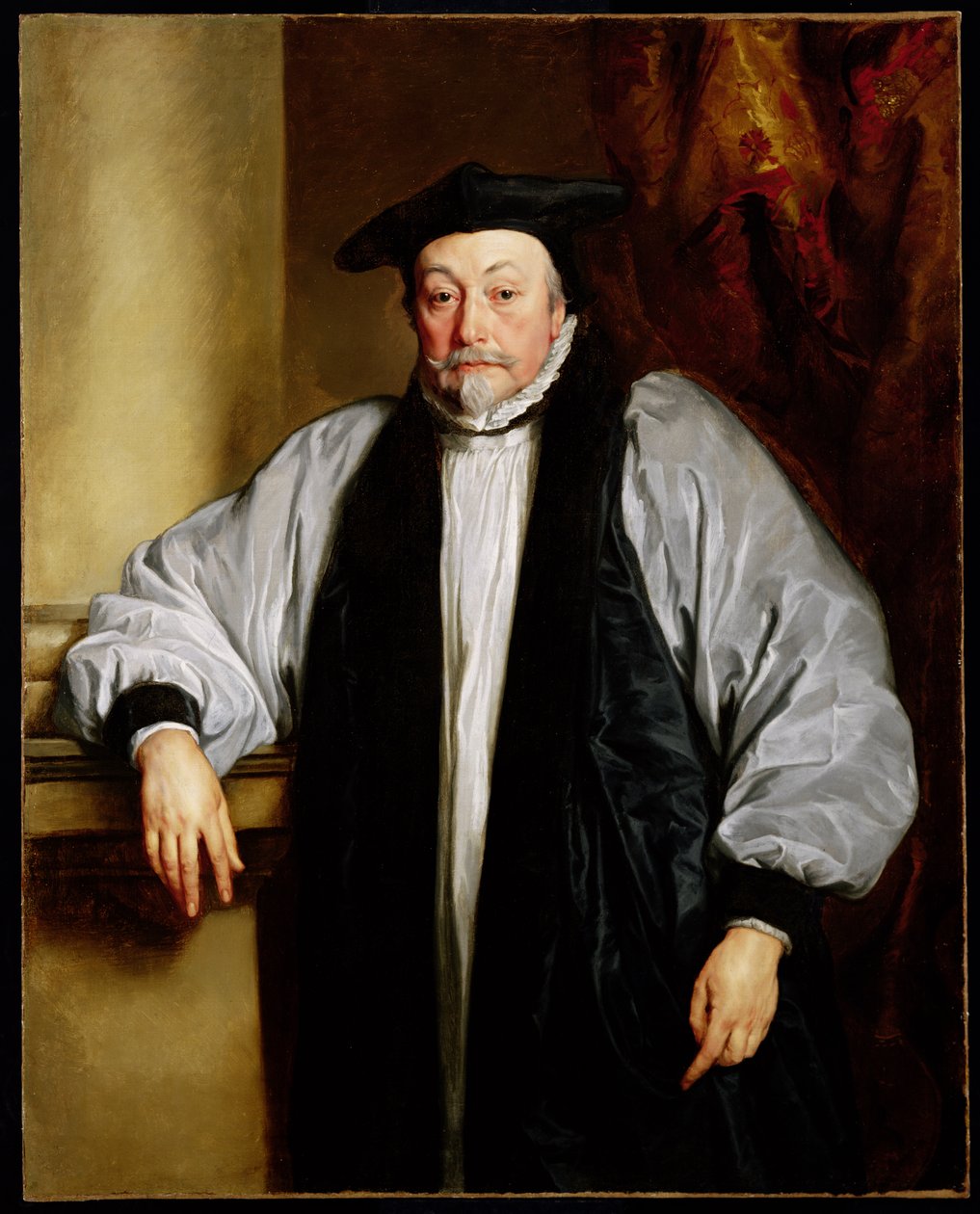 Ærkebiskop Laud (1573-1645) ca. 1635-37 (og detalje 62514) af Anthony van Dyck