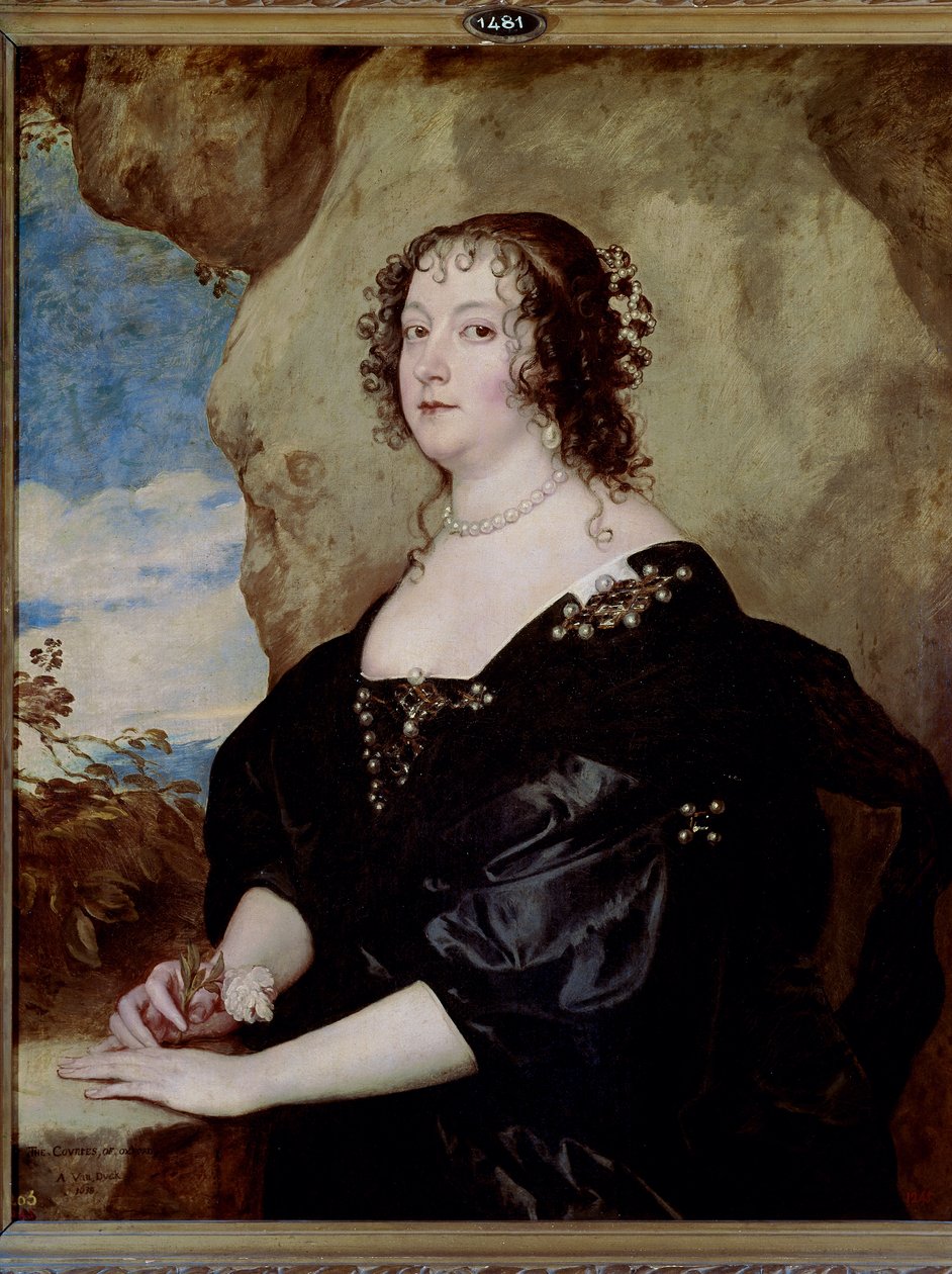 Beatriz van Hemmema, Oxfordin kreivitär, n. 1638 (öljy kankaalle) af Anthony van Dyck