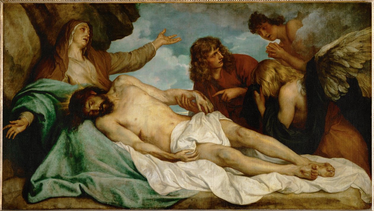 Kristi klagesang (olie på lærred) af Anthony van Dyck