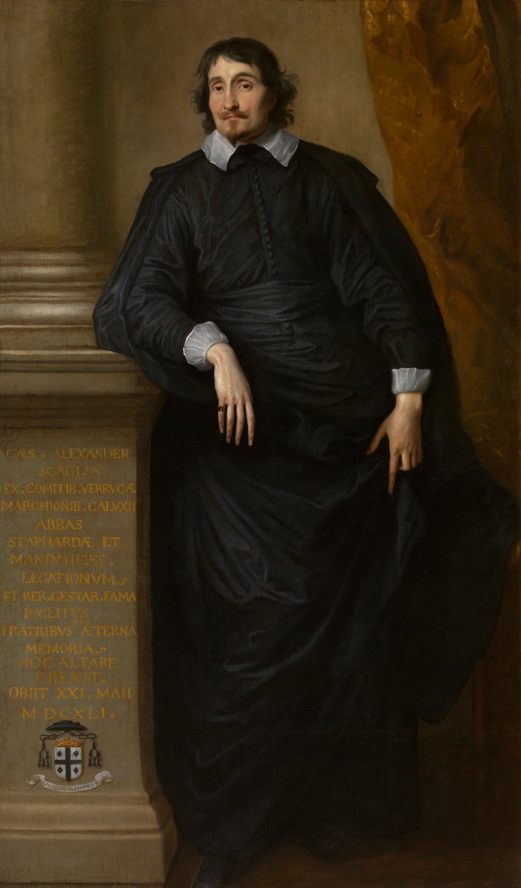 Cæsar Alexander Scaglia, Abbed of Staffarda, ca. 1634 (olie på lærred) af Anthony van Dyck