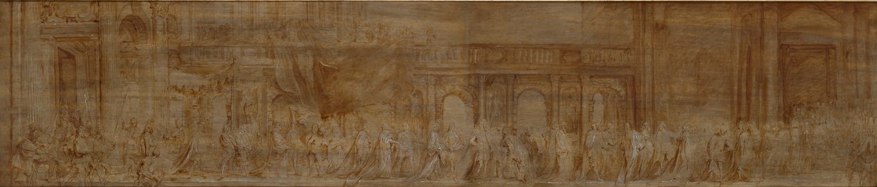 Charles I og ridderne af strømpebåndet i processionen, 1638 af Anthony van Dyck
