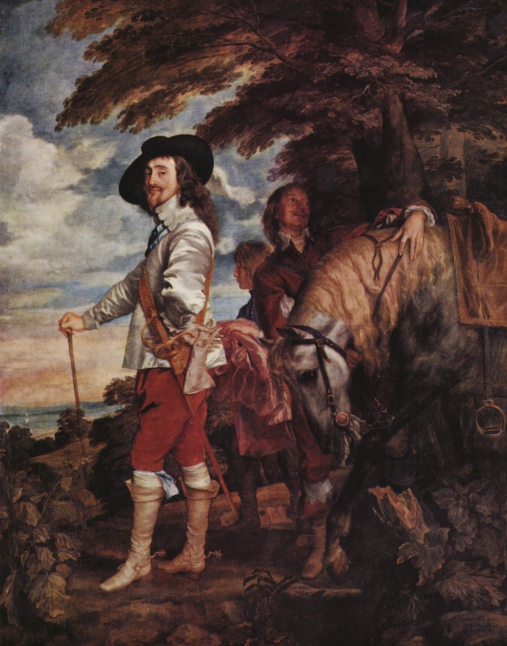 Charles I på jagt af Anthony van Dyck