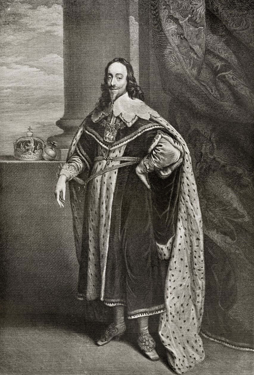 Karl I, graveret af Sir Robert Stange, fra "The Print-Collector