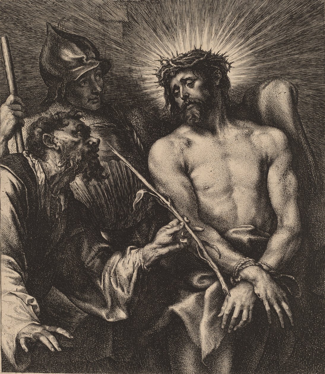 Kristus kronet med torne, sandsynligvis 1630. af Anthony van Dyck