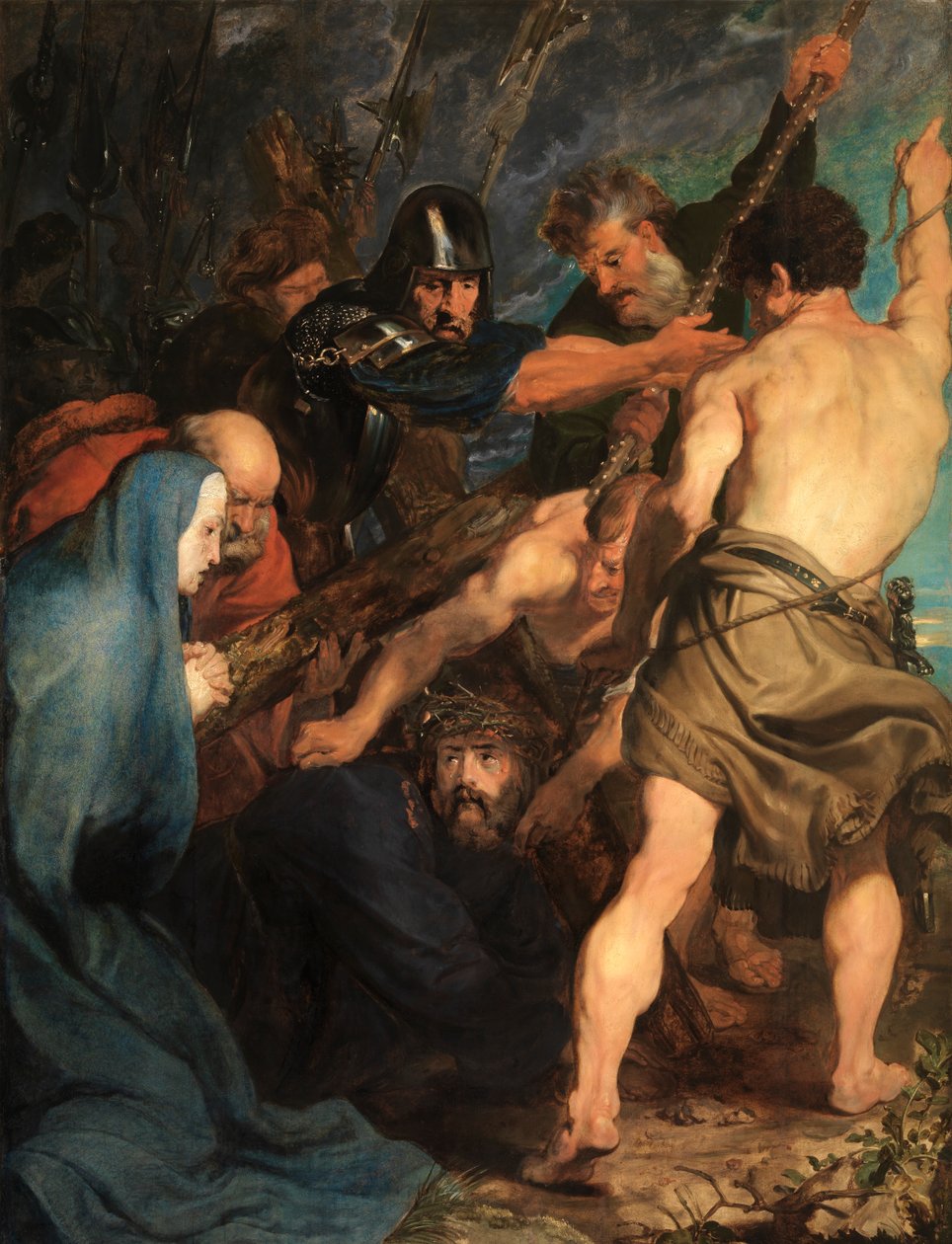 Kristus kollapser, mens han bærer korset af Anthony van Dyck