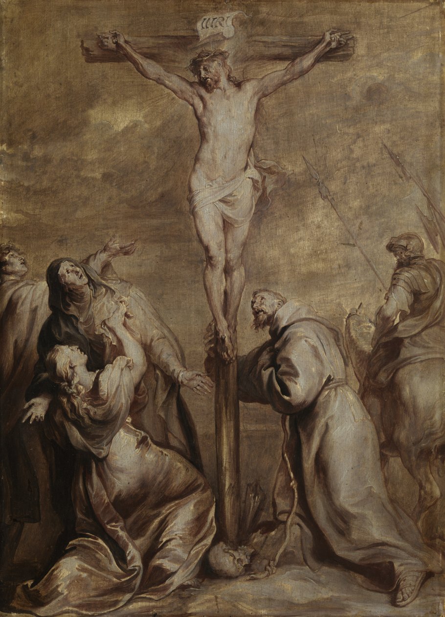Korsfæstelse med den hellige Frans, 1630-32 af Anthony van Dyck