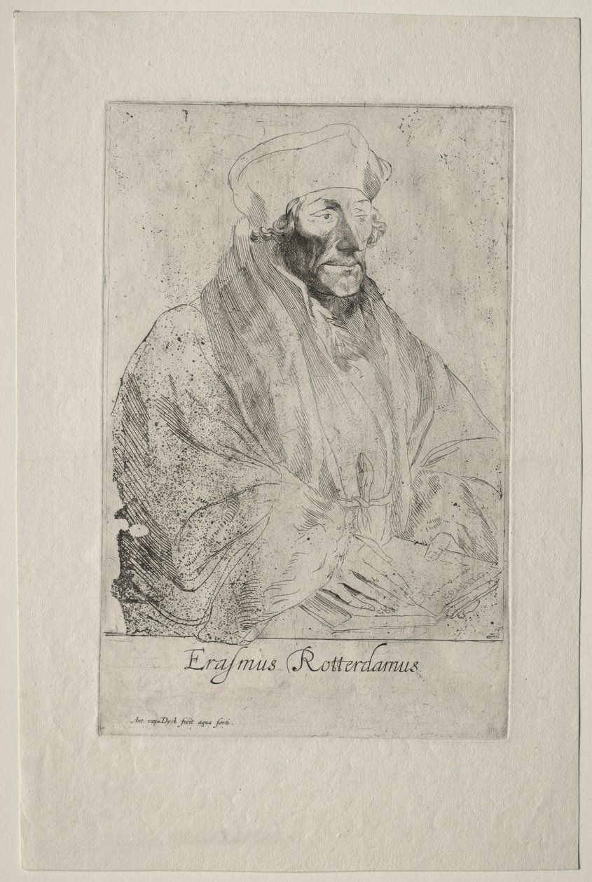 Desiderius Erasmus af Rotterdam af Anthony van Dyck