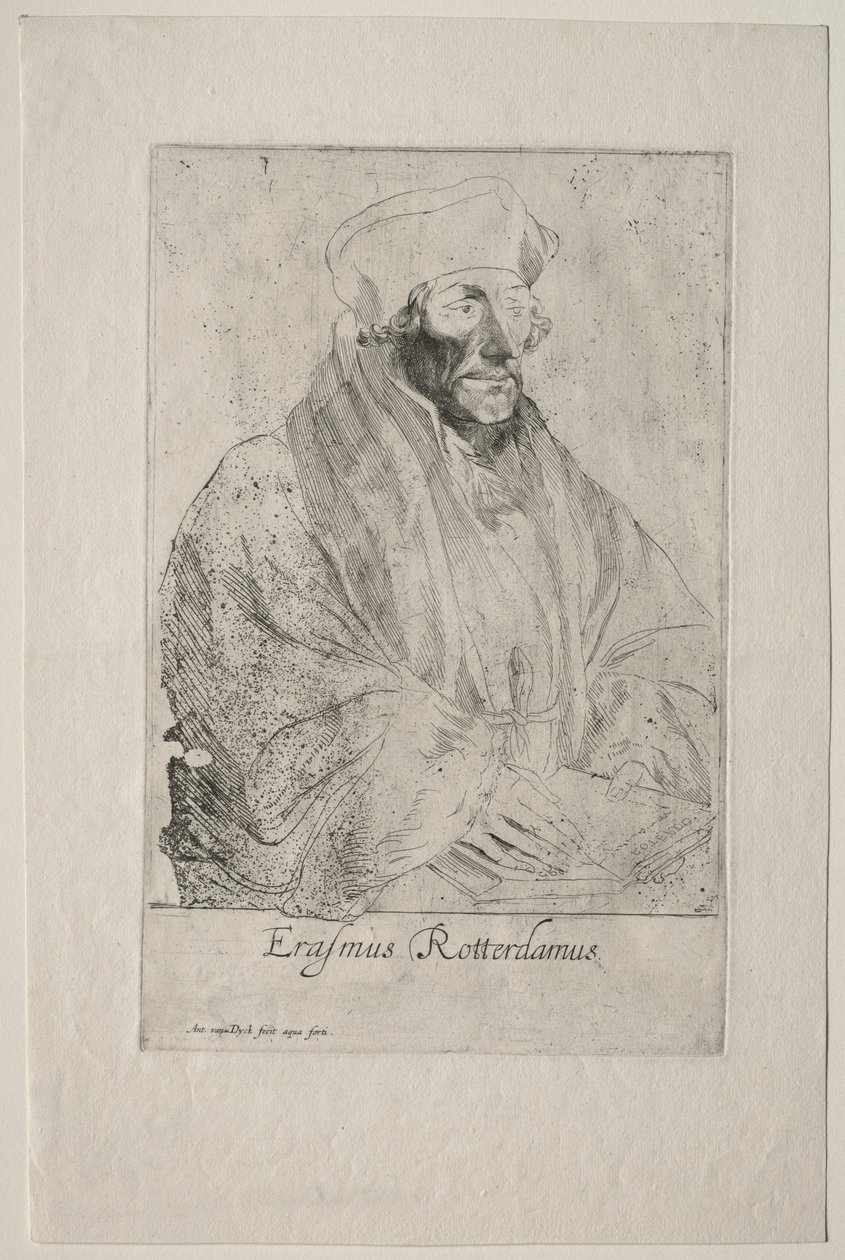 Desiderius Erasmus af Rotterdam af Anthony van Dyck