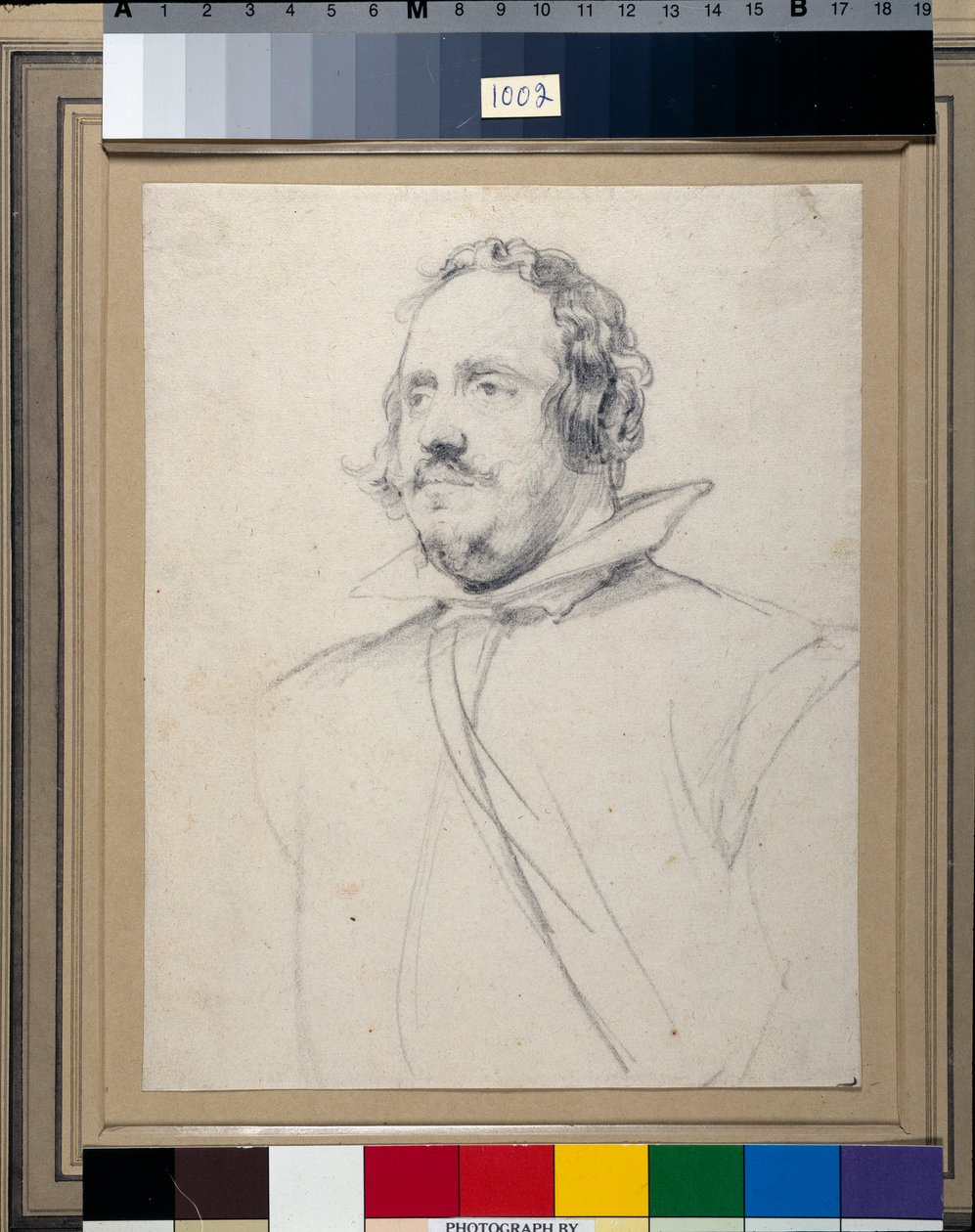 Don Emanuel Frockas (sort kridt på papir) af Anthony van Dyck