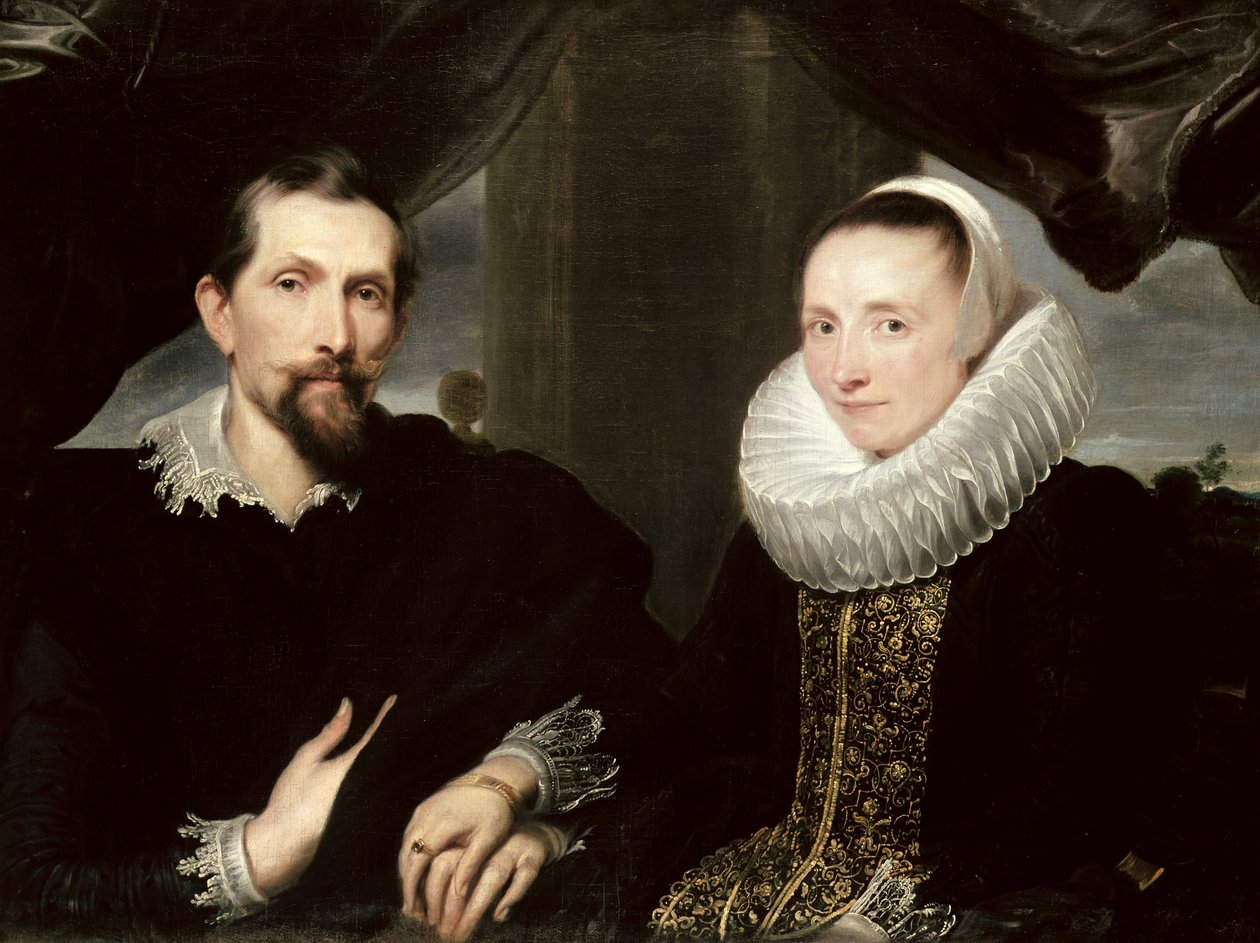 Dobbeltportræt af maleren Frans Snyders (1579-1657) og hans kone Margaretha de Vos, 1621 af Anthony van Dyck