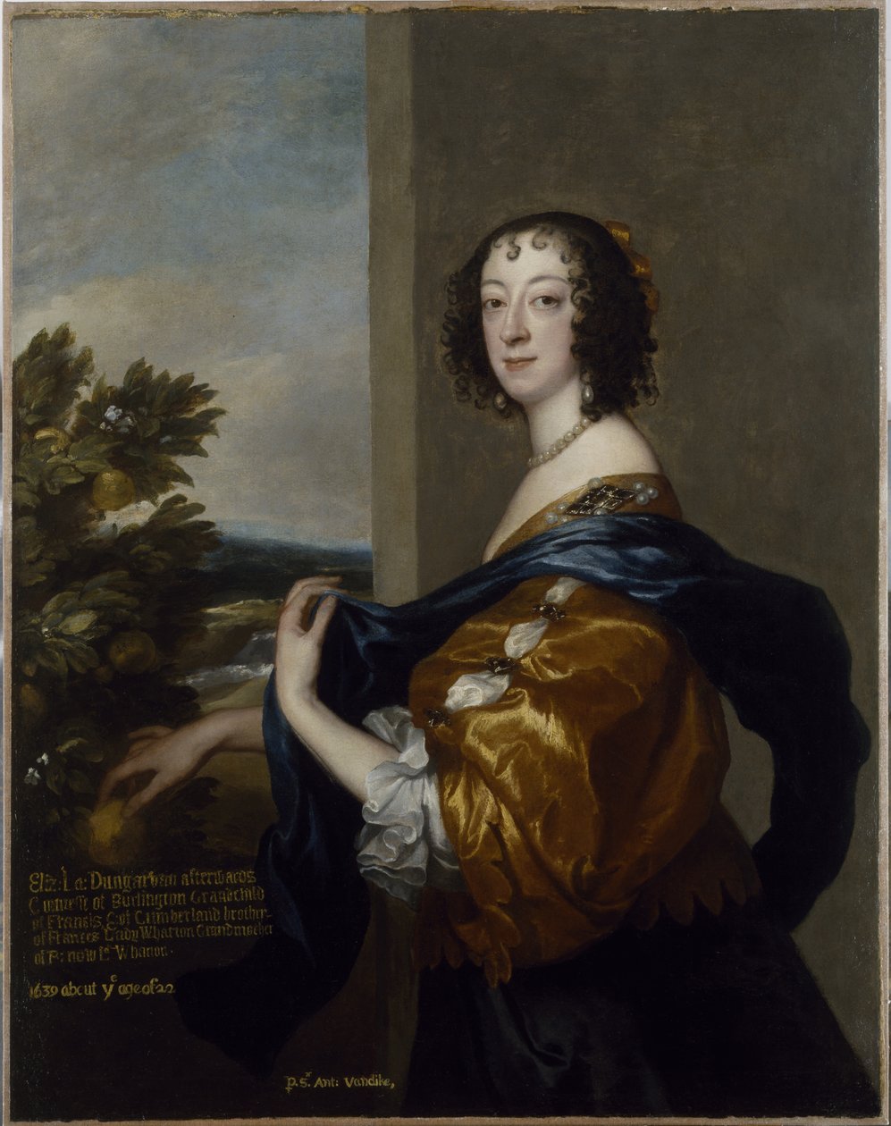Elizabeth, Lady Dungarvan og Clifford (olie på lærred) af Anthony van Dyck