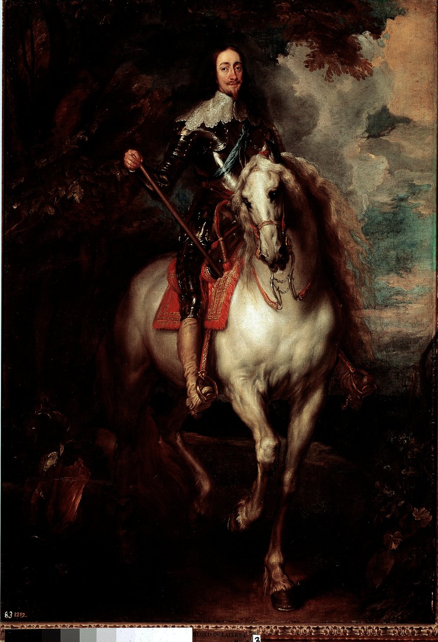 Rytterportræt af Charles I Stuart (1600 - 1649), konge af England, maleri af Antony Van Dyck (1599-1641) af Anthony van Dyck