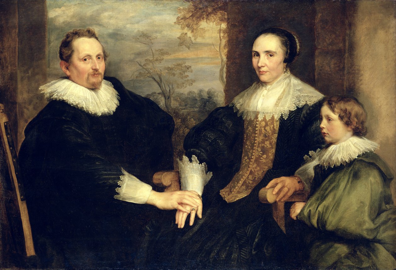 Familieportræt af Sebastian Leerse (1584-1664) med hans kone og søn, 1630-32 af Anthony van Dyck