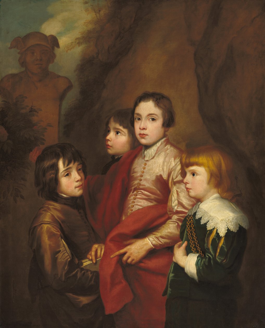 Gruppe af fire drenge, sandsynligvis midten af det 17. århundrede. af Anthony van Dyck