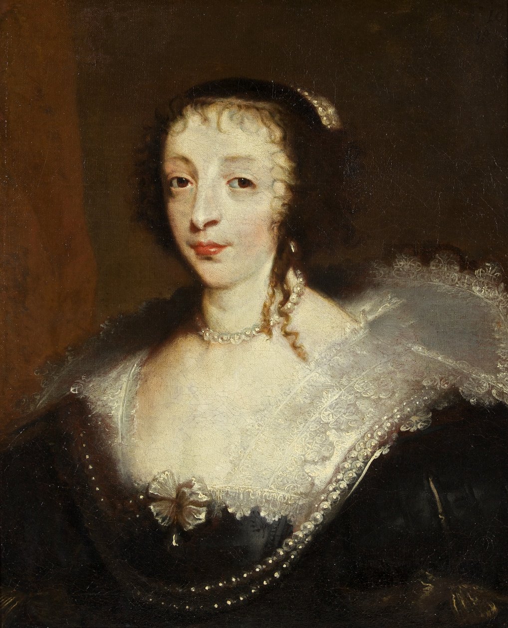 Henrietta Maria, dronning af Charles I, ca. 1630 (olie på lærred) af Anthony van Dyck