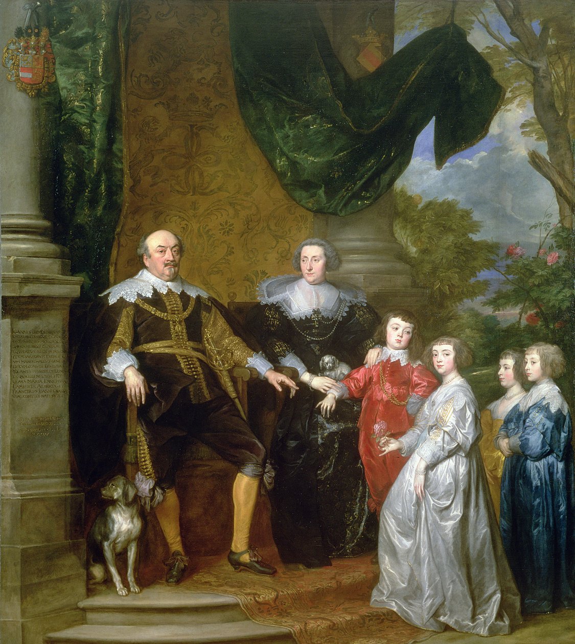 John, greve af Nassau med sin familie, 1634 af Anthony van Dyck