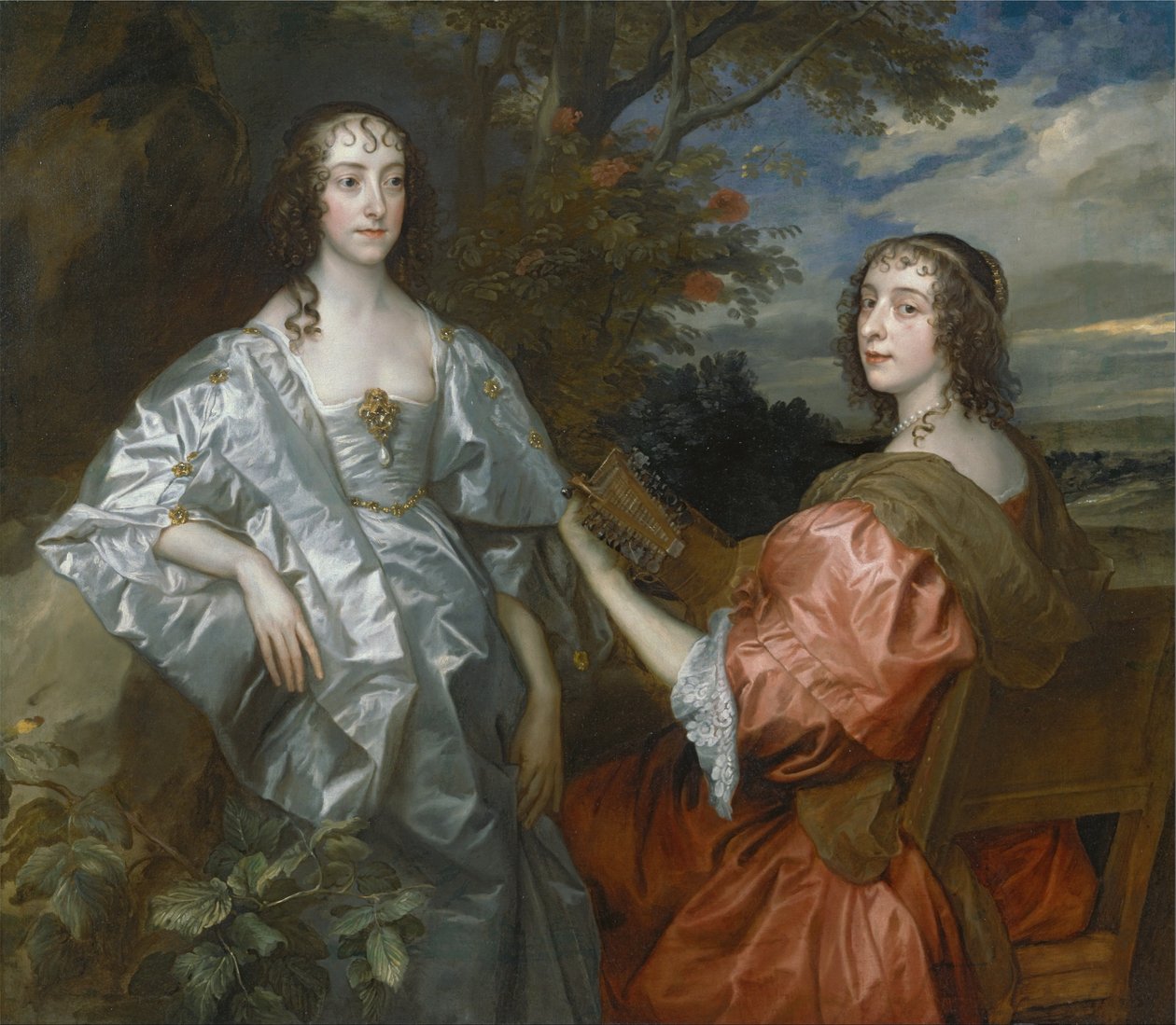 Katherine, grevinde af Chesterfield, og Lucy, grevinde af Huntingdon af Anthony van Dyck