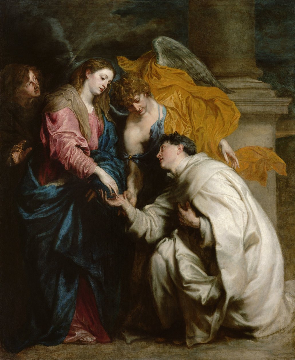 Visionen af ​​den salige Hermann af Steinfeld, kendt som Joseph (1150-1230) - Maleri af Sir Anthonis (Anton eller Antoon) van Dyck (1599-1641), olie på lærred (160x128 cm) af Anthony van Dyck